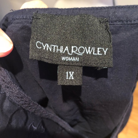 Cynthia Rowley Navy Blue Floral Sleeveless Top - Picture 5 of 5